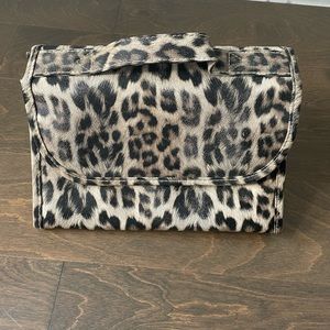 Leopard canvas cosmetic bag